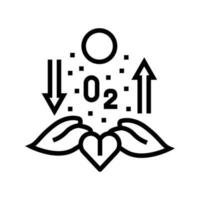 Photosynthese Biochemie Linie Symbol Vektor Illustration