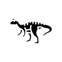 allosaurus dinosaurie djur- glyf ikon vektor illustration