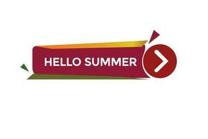 Hallo Sommer- vectors.sign Etikette Blase Rede Hallo Sommer- vektor