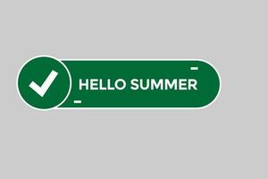 Hallo Sommer- vectors.sign Etikette Blase Rede Hallo Sommer- vektor