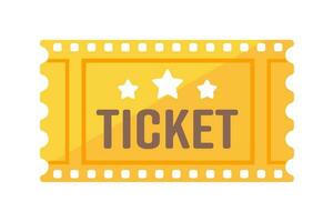 zerrissen Papier Fahrkarte zum ein Film bestehen oder ein Show beim das Kino vektor