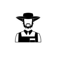 Farmer Benutzerbild Vektor Symbol Illustration