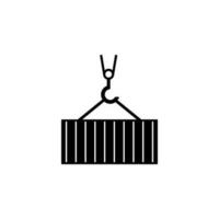 Container auf Kran Vektor Symbol Illustration