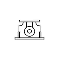 Gong Vektor Symbol Illustration