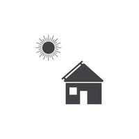Solar- Energie im Haus Vektor Symbol Illustration
