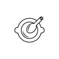 bebis mat skål vektor ikon illustration