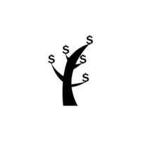 Kopf mit Dollar Symbol Vektor Symbol Illustration