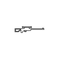 Jagd Gewehr Vektor Symbol Illustration