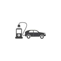 elektrisk bil vektor ikon illustration