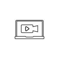 Liebe Botschaft im Video Vektor Symbol Illustration