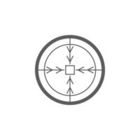 Ziel Vektor Symbol Illustration