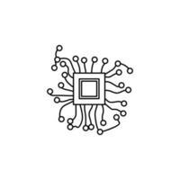 Nano Chip Vektor Symbol Illustration