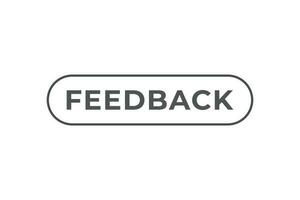 Feedback Taste. Rede Blase, Banner Etikette Feedback vektor