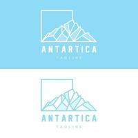 Berg Logo, Antarktis Eisberg Logo Design, Natur Landschaft Vektor, Produkt Marke Illustration Symbol vektor