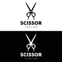 Schere Logo, Schneiden Werkzeuge Vektor, Friseur Rasierer Schere einfach Design, Illustration Vorlage Symbol vektor