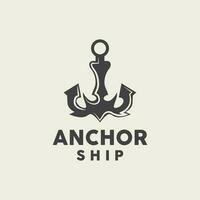 Anker Logo, einfach elegant Design, nautisch Schiff Vektor, Symbol Symbol Illustration vektor