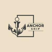 Anker Logo, einfach elegant Design, nautisch Schiff Vektor, Symbol Symbol Illustration vektor