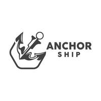 Anker Logo, einfach elegant Design, nautisch Schiff Vektor, Symbol Symbol Illustration vektor