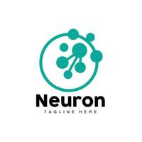 neuron logo design vektor nervenzelle illustration molekulare dna gesundheitsmarke