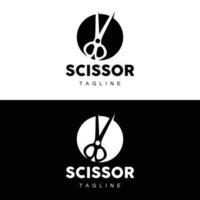 Schere Logo, Schneiden Werkzeuge Vektor, Friseur Rasierer Schere einfach Design, Illustration Vorlage Symbol vektor