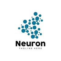 neuron logo design vektor nervenzelle illustration molekulare dna gesundheitsmarke