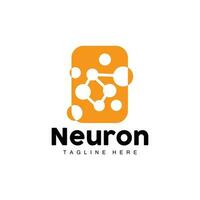 neuron logo design vektor nervenzelle illustration molekulare dna gesundheitsmarke