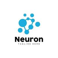 neuron logo design vektor nervenzelle illustration molekulare dna gesundheitsmarke