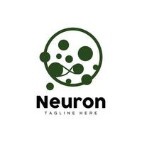 neuron logo design vektor nervenzelle illustration molekulare dna gesundheitsmarke