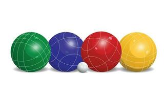 illustration av boccia bollar i flera färger. perfekt för ytterligare bilder med boccia sporter tema. vektor