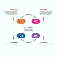 Geschäft Infografik Prozess mit bunt Vorlage Design mit Symbole und 4 Optionen. vier Schritte Infografik Design Vorlage vektor