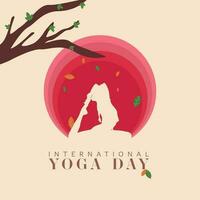 internationell yoga dag vektor illustration baner, affisch design