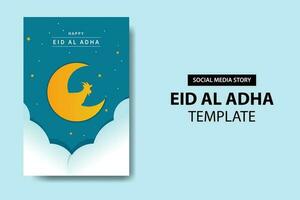 eid al adha Geschichte Vorlage vektor