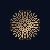 Abstracts Blume Muster Gold Farbe königlich Mandala Design Vektor zum Hintergrund