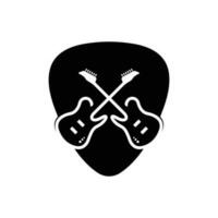 musik och band klassisk logotyp, gitarr, musik klubb årgång logotyp vektor