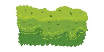 illustration av buske för dekorera de trädgård vackert. dekorativ växt buske för dekorera av en parkera, en trädgård eller en grön staket. tjock tjocklekar av buskar. lövverk för vår och sommar kort design. vektor