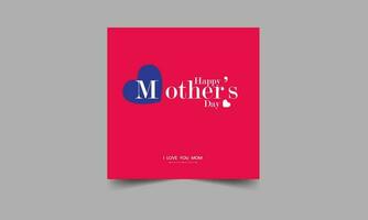 Mütter Tag zum Frau und Kind Liebe Sie Mama Botschaft vektor