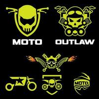 Biker Emblem Logo einstellen vektor