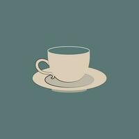 nett Tee Tasse Vektor Illustration