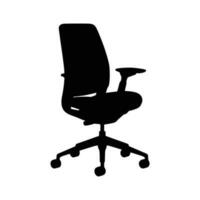 trevlig kontor stolar silhuetter vektor design.