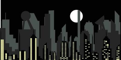 Illustration Vektor Grafik von städtisch Stadt mit Wolkenkratzer