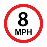 8 mph Straße der Verkehr Zeichen Symbol Vektor zum Grafik Design, Logo, Webseite, Sozial Medien, Handy, Mobiltelefon Anwendung, ui Illustration