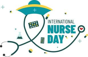 internationell sjuksköterskor dag vektor