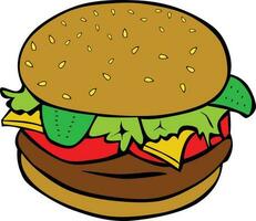 smörgås burger illustration vektor