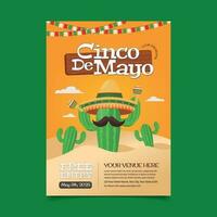 fira cinco de mayo med vår festlig flygblad mall vektor