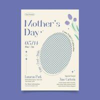 skicka kärlek till mamma - innerlig flygblad mallar för din mors dag händelse vektor