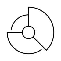 Kuchen Diagramm Diagramm Gliederung Symbol Vektor Illustration