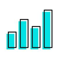 Statistik Diagramm Diagramm Gliederung Blau Symbol Vektor Illustration