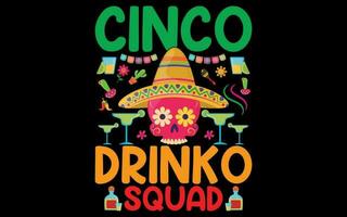 cinco de Mayo t Hemd Design Vektor zum drucken