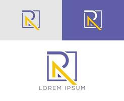 kreativ alfabet 'r' ikoniska design mall vektor