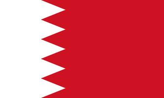 Bahrain-Flagge, offizielle Farben und Proportionen. Vektor-Illustration. vektor